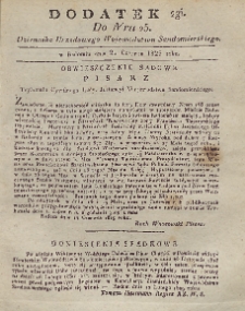 Dziennik Urzędowy Województwa Sandomierskiego, 1829, nr 25, dod. 2