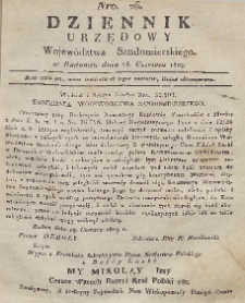 Dziennik Urzędowy Województwa Sandomierskiego, 1829, nr 26