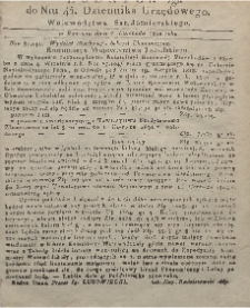 Dziennik Urzędowy Województwa Sandomierskiego, 1830, nr 45, dod. II