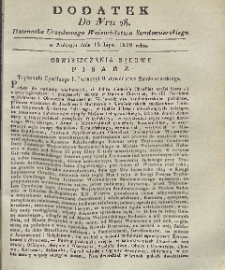 Dziennik Urzędowy Województwa Sandomierskiego, 1829, nr 28, dod.