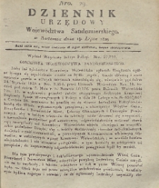 Dziennik Urzędowy Województwa Sandomierskiego, 1829, nr 29