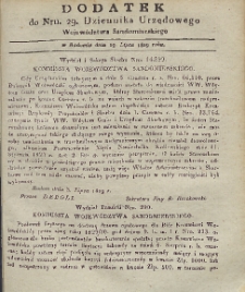 Dziennik Urzędowy Województwa Sandomierskiego, 1829, nr 29, dod.