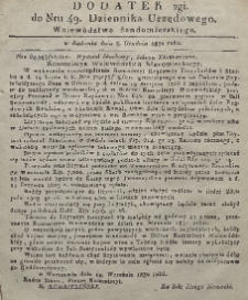 Dziennik Urzędowy Województwa Sandomierskiego, 1830, nr 49, dod. II