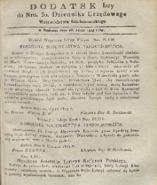 Dziennik Urzędowy Województwa Sandomierskiego, 1829, nr 30, dod. 1