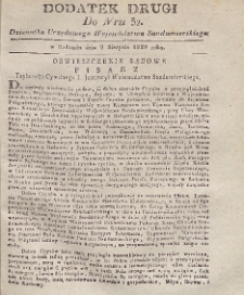 Dziennik Urzędowy Województwa Sandomierskiego, 1829, nr 32, dod. 2