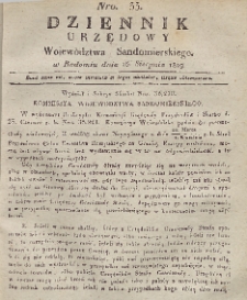 Dziennik Urzędowy Województwa Sandomierskiego, 1829, nr 33