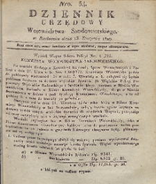 Dziennik Urzędowy Województwa Sandomierskiego, 1829, nr 34