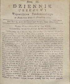 Dziennik Urzędowy Województwa Sandomierskiego, 1829, nr 36