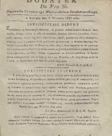 Dziennik Urzędowy Województwa Sandomierskiego, 1829, nr 36, dod.