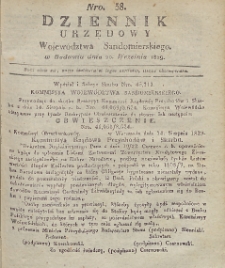 Dziennik Urzędowy Województwa Sandomierskiego, 1829, nr 38