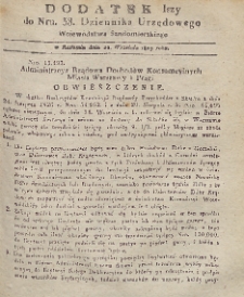 Dziennik Urzędowy Województwa Sandomierskiego, 1829, nr 38, dod.1