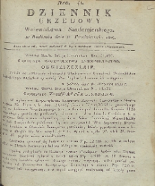 Dziennik Urzędowy Województwa Sandomierskiego, 1829, nr 41