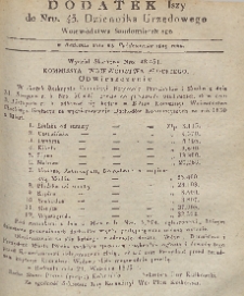 Dziennik Urzędowy Województwa Sandomierskiego, 1829, nr 43, dod. 1