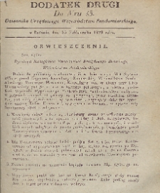 Dziennik Urzędowy Województwa Sandomierskiego, 1829, nr 43, dod. 2