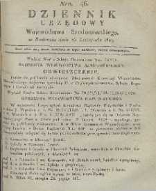 Dziennik Urzędowy Województwa Sandomierskiego, 1829, nr 46