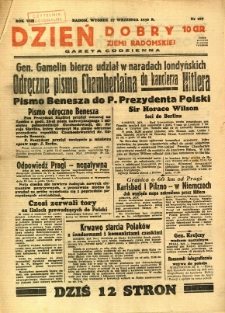 Dzień Dobry Ziemi Radomskiej, 1938, R. 8, nr 267