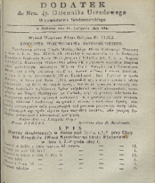 Dziennik Urzędowy Województwa Sandomierskiego, 1829, nr 47, dod.