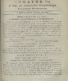 Dziennik Urzędowy Województwa Sandomierskiego, 1829, nr 48, dod. 1