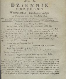 Dziennik Urzędowy Województwa Sandomierskiego, 1829, nr 51