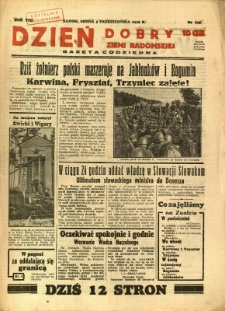 Dzień Dobry Ziemi Radomskiej, 1938, R. 8, nr 275
