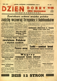 Dzień Dobry Ziemi Radomskiej, 1938, R. 8, nr 276