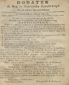 Dziennik Urzędowy Województwa Sandomierskiego, 1831, nr 27, dod.