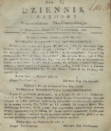 Dziennik Urzędowy Województwa Sandomierskiego, 1831, nr 34