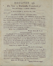 Dziennik Urzędowy Województwa Sandomierskiego, 1833, nr 2, dod. 2
