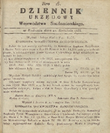 Dziennik Urzędowy Województwa Sandomierskiego, 1833, nr 16