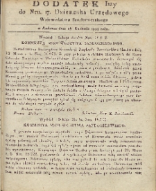Dziennik Urzędowy Województwa Sandomierskiego, 1833, nr 17, dod. 1