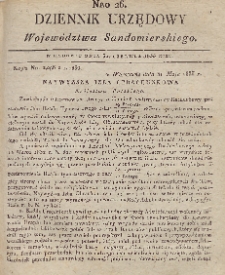 Dziennik Urzędowy Województwa Sandomierskiego, 1833, nr 26