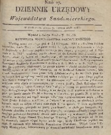 Dziennik Urzędowy Województwa Sandomierskiego, 1833, nr 27