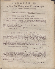 Dziennik Urzędowy Województwa Sandomierskiego, 1833, nr 38, dod. 2
