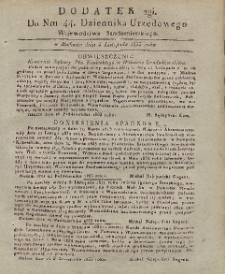 Dziennik Urzędowy Województwa Sandomierskiego, 1833, nr 44, dod. 2