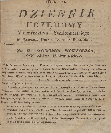 Dziennik Urzędowy Województwa Sandomierskiego, 1817, nr 6