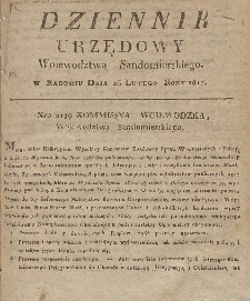 Dziennik Urzędowy Województwa Sandomierskiego, 1817, nr 8
