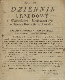 Dziennik Urzędowy Województwa Sandomierskiego, 1817, nr 10