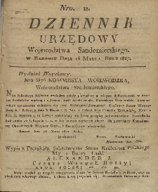 Dziennik Urzędowy Województwa Sandomierskiego, 1817, nr 11