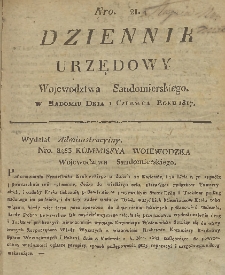 Dziennik Urzędowy Województwa Sandomierskiego, 1817, nr 21