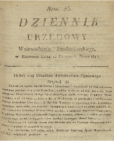 Dziennik Urzędowy Województwa Sandomierskiego, 1817, nr 23