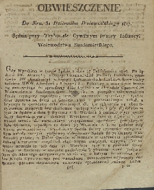 Dziennik Urzędowy Województwa Sandomierskiego, 1817, nr 31, obwieszczenie