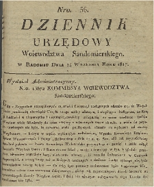 Dziennik Urzędowy Województwa Sandomierskiego, 1817, nr 36
