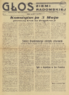 Głos Ziemi Radomskiej, 1945, R. 1, nr 73