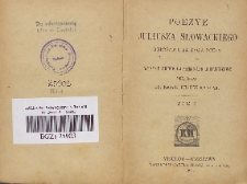 Poezye Juliusza Słowackiego ogłoszone za życia poety. T. 1 - 2