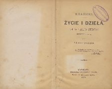 Krasicki : życie i dzieła : kartka z dziejów literatury XVIII wieku