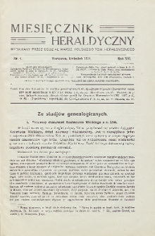 Miesięcznik Heraldyczny, 1934, R. 13, nr 4