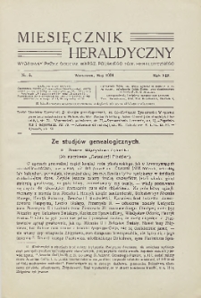 Miesięcznik Heraldyczny, 1934, R. 13, nr 5