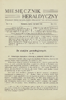 Miesięcznik Heraldyczny, 1934, R. 13, nr 7-8