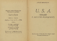 U. S. A. : obrazki z Ameryki powojennej