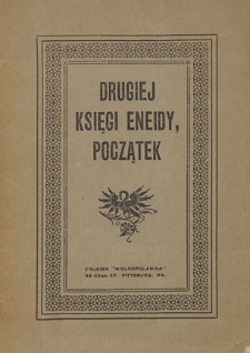 Drugiej księgi Eneidy, początek